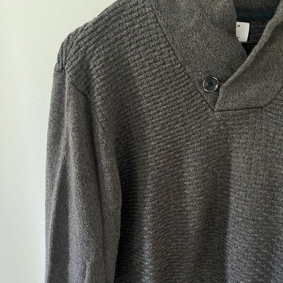 Joseph Abboud Pullover Mens Sweater Shawl Neck Gray XL - Picture 3 of 5